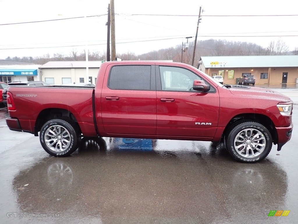 2023 1500 Laramie Crew Cab 4x4 - Delmonico Red Pearl / Black photo #7