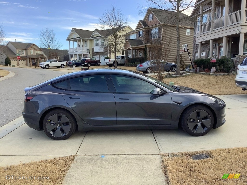 Solid Black 2022 Tesla Model 3 Long Range AWD Exterior Photo #145471721