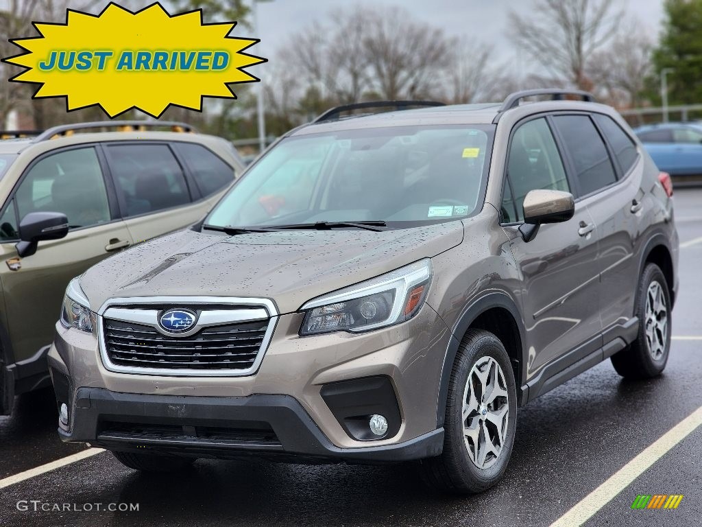 2021 Forester 2.5i Premium - Sepia Bronze Metallic / Black photo #1