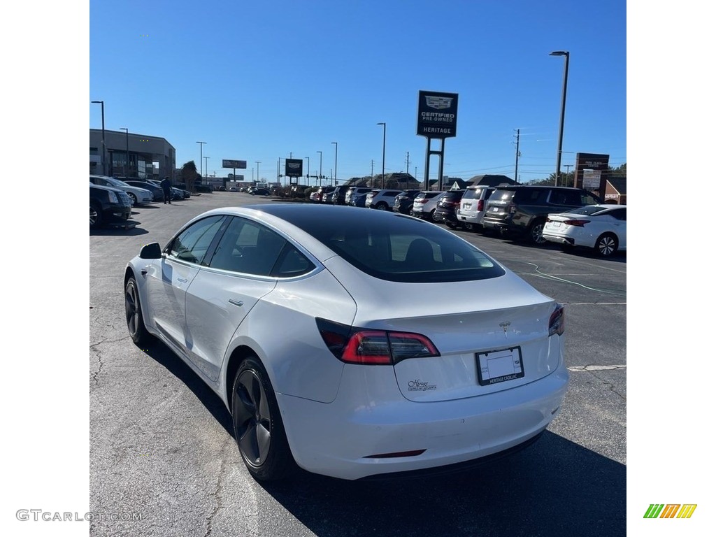 2020 Model 3 Standard Range Plus - Pearl White Multi-Coat / Black photo #2