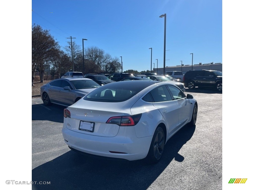 2020 Model 3 Standard Range Plus - Pearl White Multi-Coat / Black photo #4