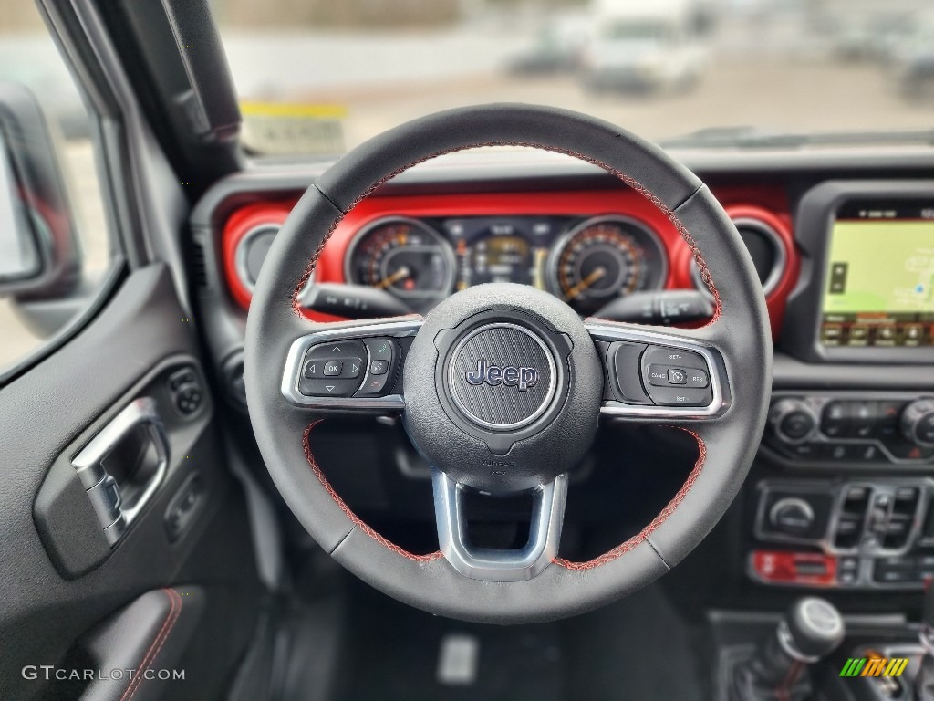 2023 Jeep Gladiator Rubicon 4x4 Black Steering Wheel Photo #145474293
