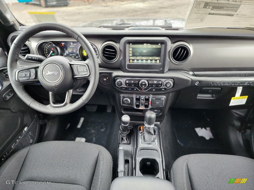 2023 Jeep Wrangler Unlimited Sahara 4XE Hybrid Black Dashboard Photo #145474497
