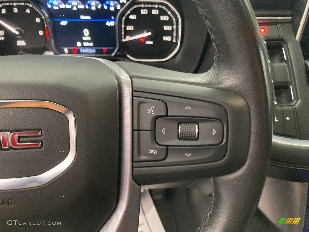 2021 GMC Yukon XL SLT 4WD Jet Black Steering Wheel Photo #145474914