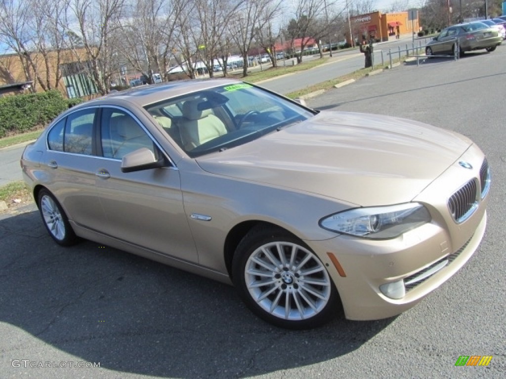 2011 5 Series 535i Sedan - Milano Beige Metallic / Venetian Beige photo #3