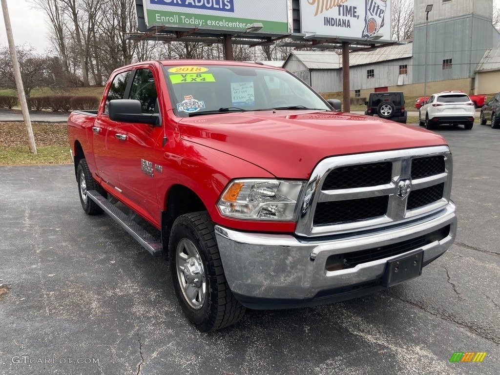2018 2500 SLT Crew Cab 4x4 - Flame Red / Black/Diesel Gray photo #7