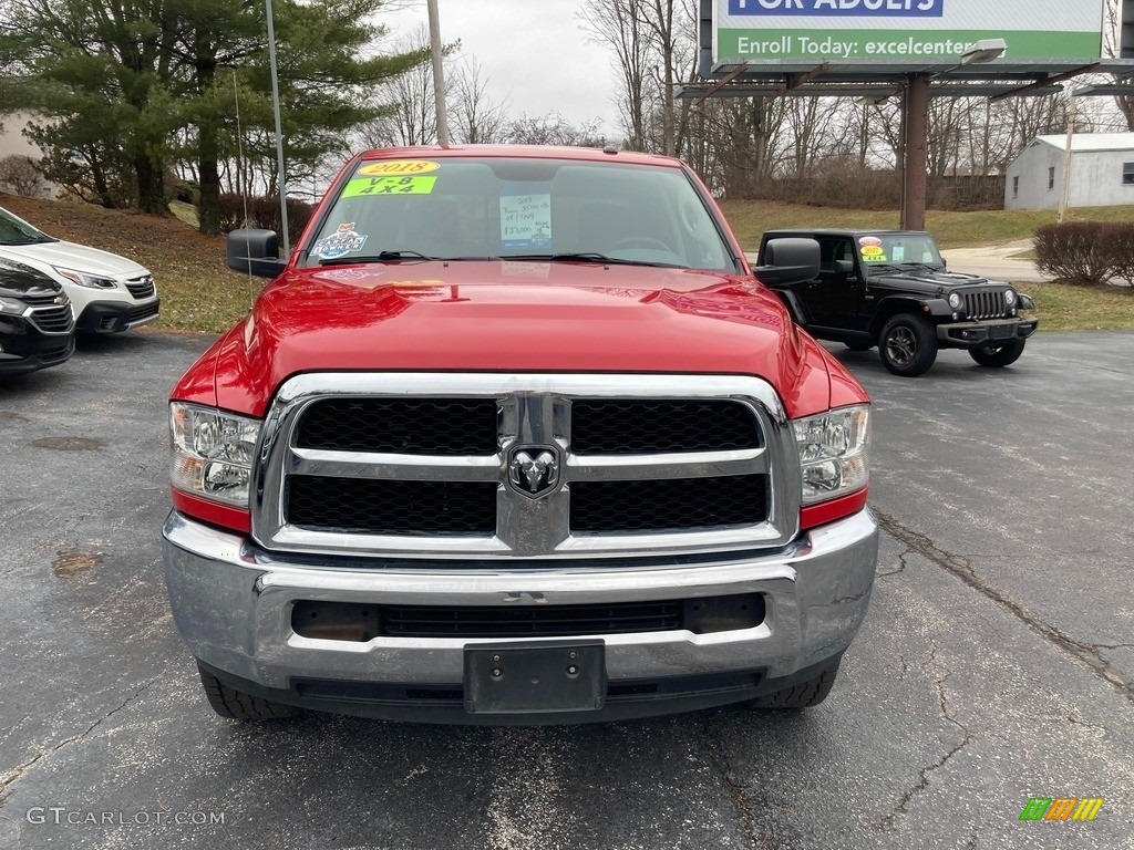 2018 2500 SLT Crew Cab 4x4 - Flame Red / Black/Diesel Gray photo #8