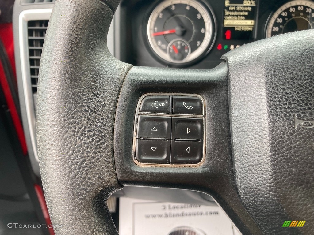 2018 Ram 2500 SLT Crew Cab 4x4 Black/Diesel Gray Steering Wheel Photo #145478346