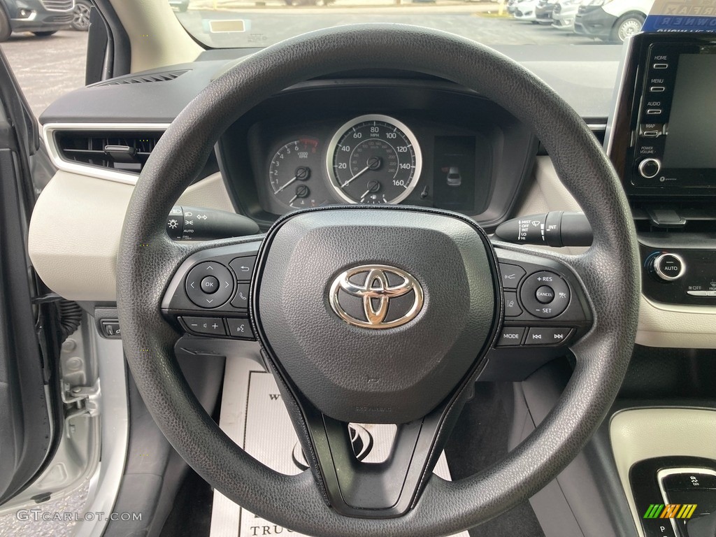 2021 Toyota Corolla LE Light Gray/Moonstone Steering Wheel Photo #145479342