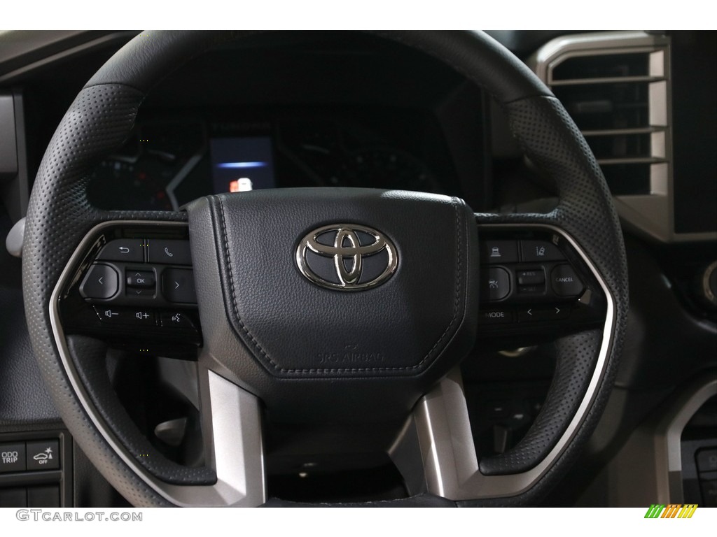2022 Toyota Tundra SR5 Double Cab 4x4 Black Steering Wheel Photo #145481389