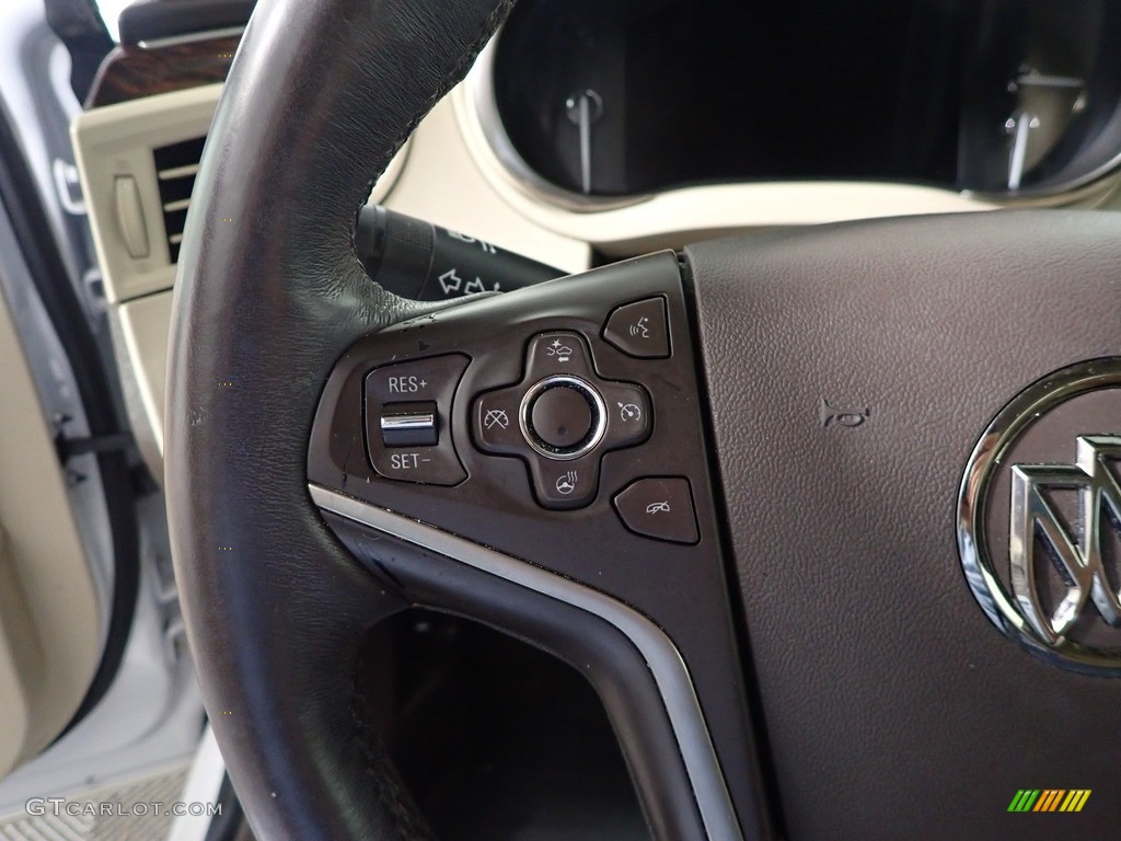 2015 Buick LaCrosse Premium Light Neutral/Cocoa Steering Wheel Photo #145484553