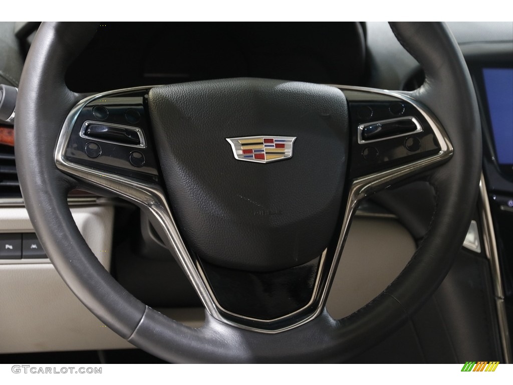 2016 Cadillac ATS 3.6 Luxury AWD Sedan Light Platinum Steering Wheel Photo #145485129