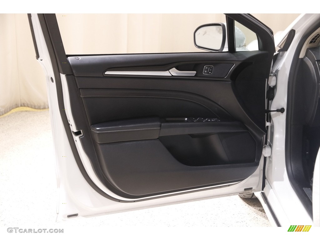 2020 Ford Fusion Titanium AWD Ebony Door Panel Photo #145485915