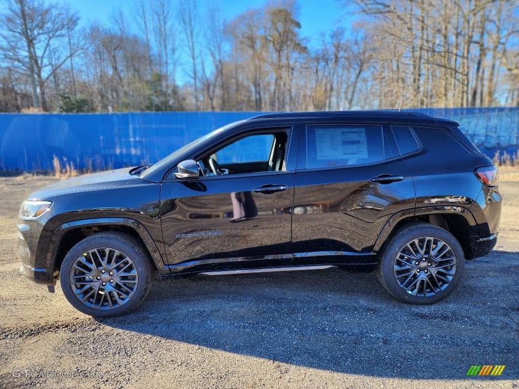 Diamond Black Crystal Pearl 2022 Jeep Compass Limited 4x4 Exterior Photo #145487871