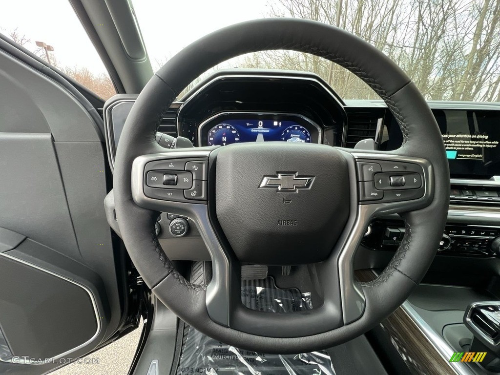 2023 Chevrolet Silverado 1500 RST Crew Cab 4x4 Jet Black Steering Wheel Photo #145488984