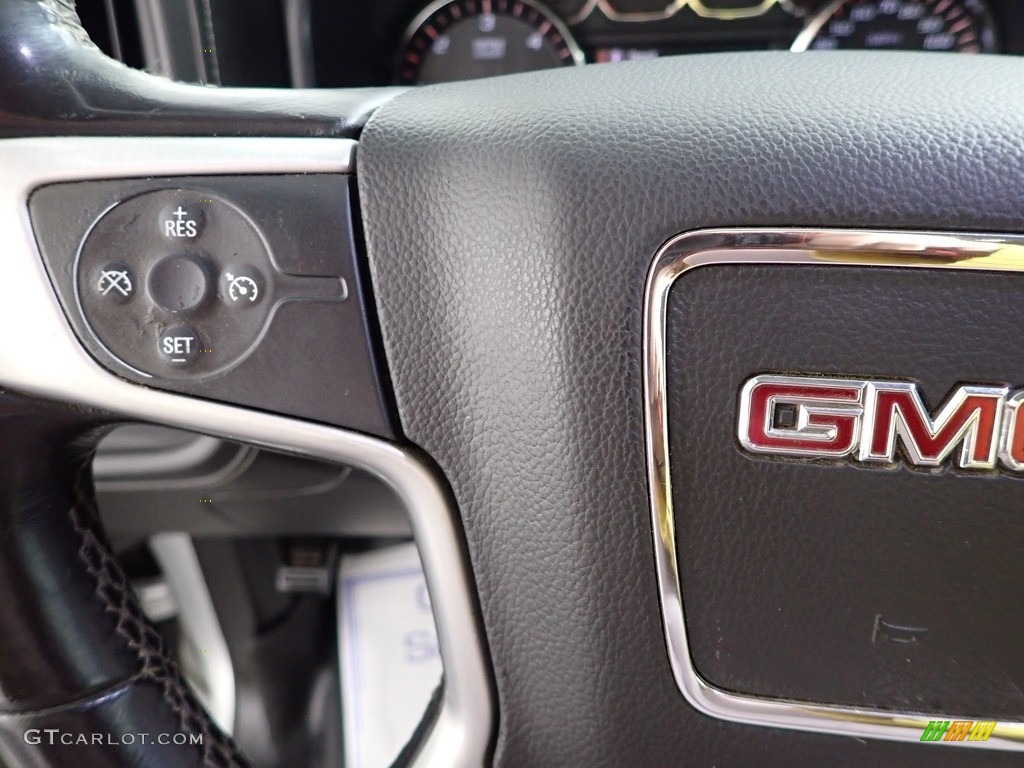 2015 GMC Sierra 2500HD SLT Crew Cab 4x4 Jet Black Steering Wheel Photo #145489875