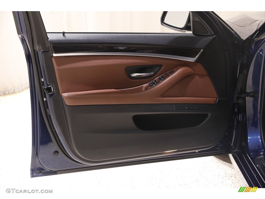 2016 5 Series 535i xDrive Sedan - Mediterranean Blue Metallic / BMW Individual Amaro Brown photo #4