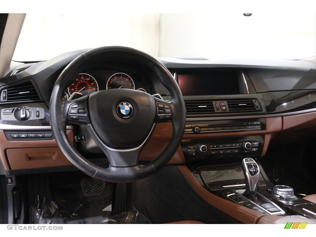 2016 5 Series 535i xDrive Sedan - Mediterranean Blue Metallic / BMW Individual Amaro Brown photo #6