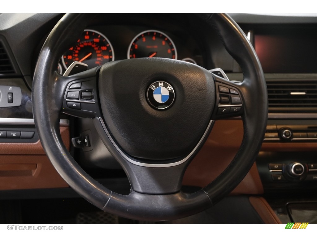 2016 5 Series 535i xDrive Sedan - Mediterranean Blue Metallic / BMW Individual Amaro Brown photo #7