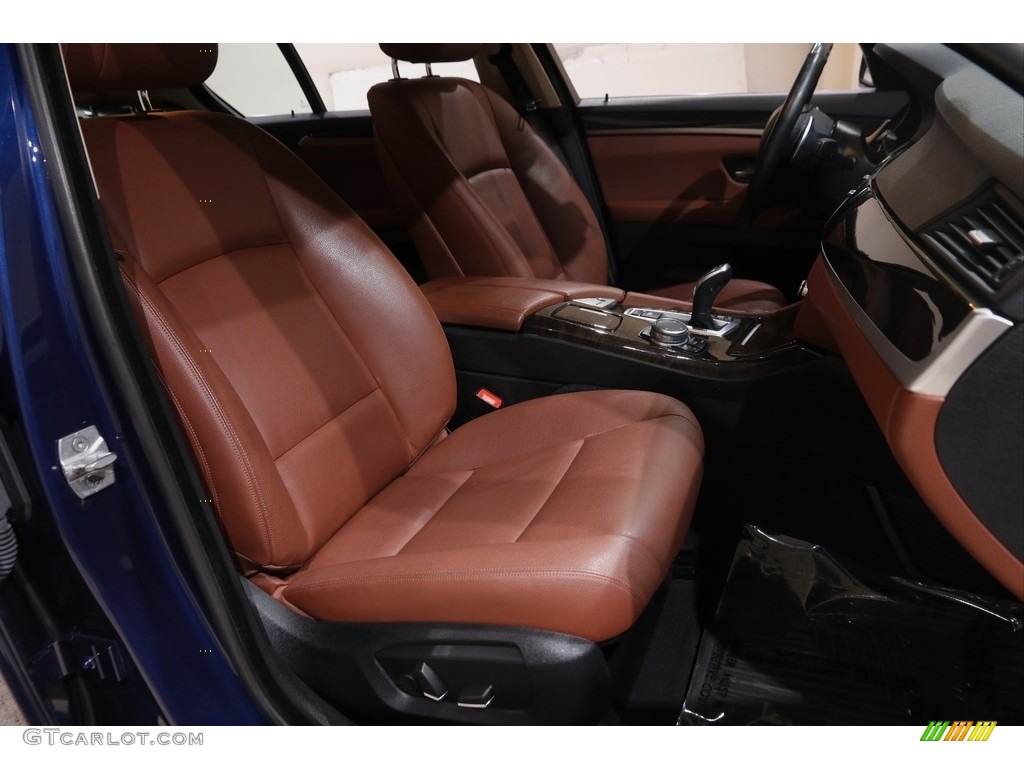 2016 5 Series 535i xDrive Sedan - Mediterranean Blue Metallic / BMW Individual Amaro Brown photo #16