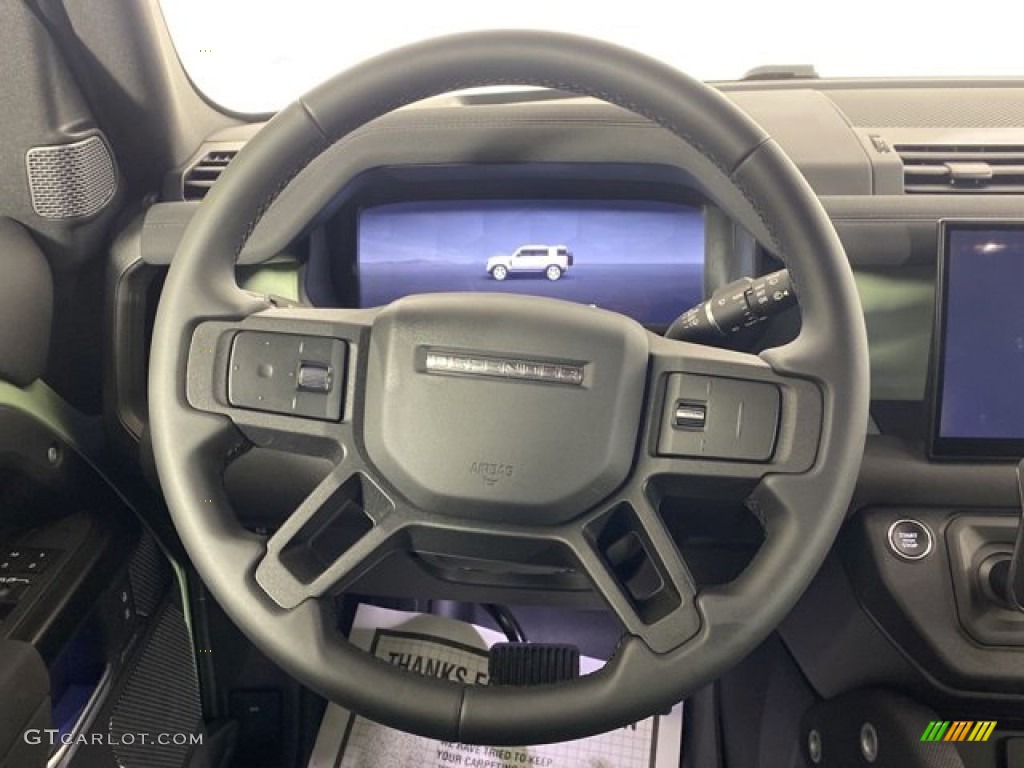 2023 Land Rover Defender 110 75th Limited Edition Ebony Steering Wheel Photo #145490550