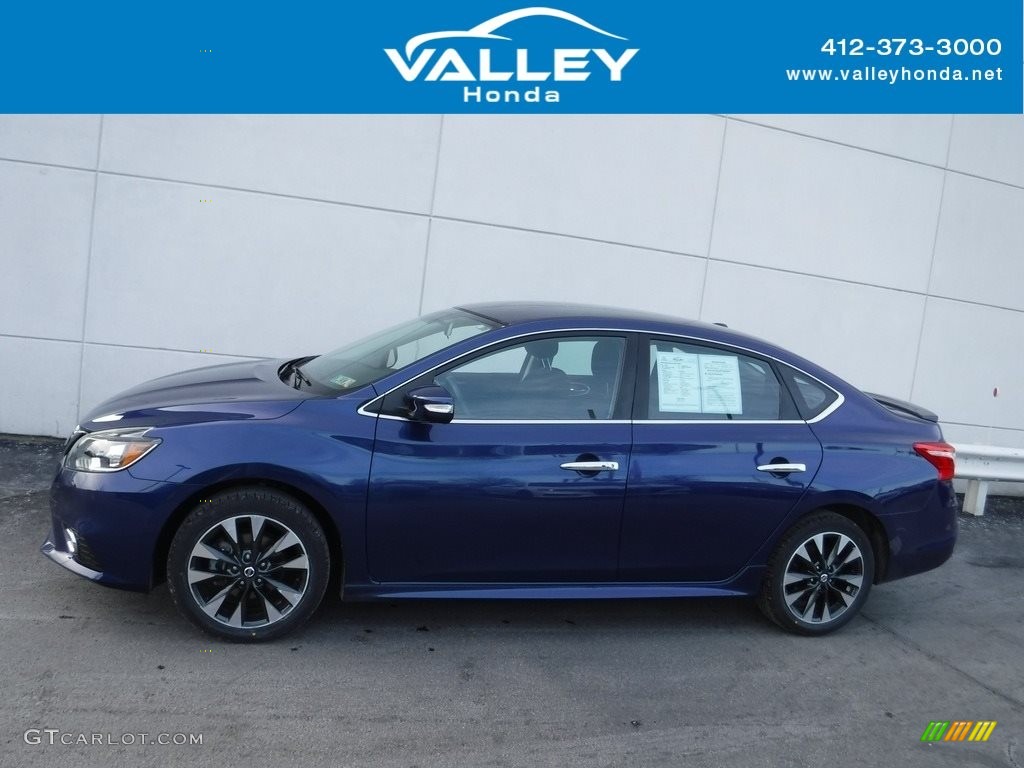 2019 Sentra SR - Deep Blue Pearl / Charcoal photo #2
