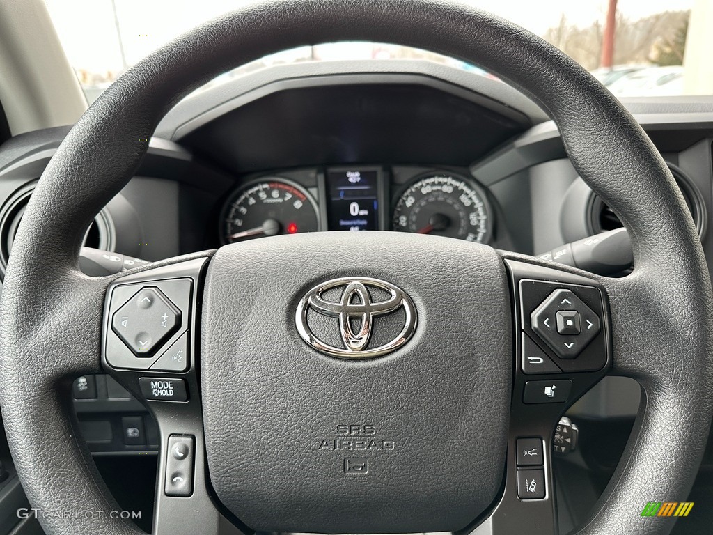 2022 Toyota Tacoma SR Access Cab Cement Gray Steering Wheel Photo #145491633
