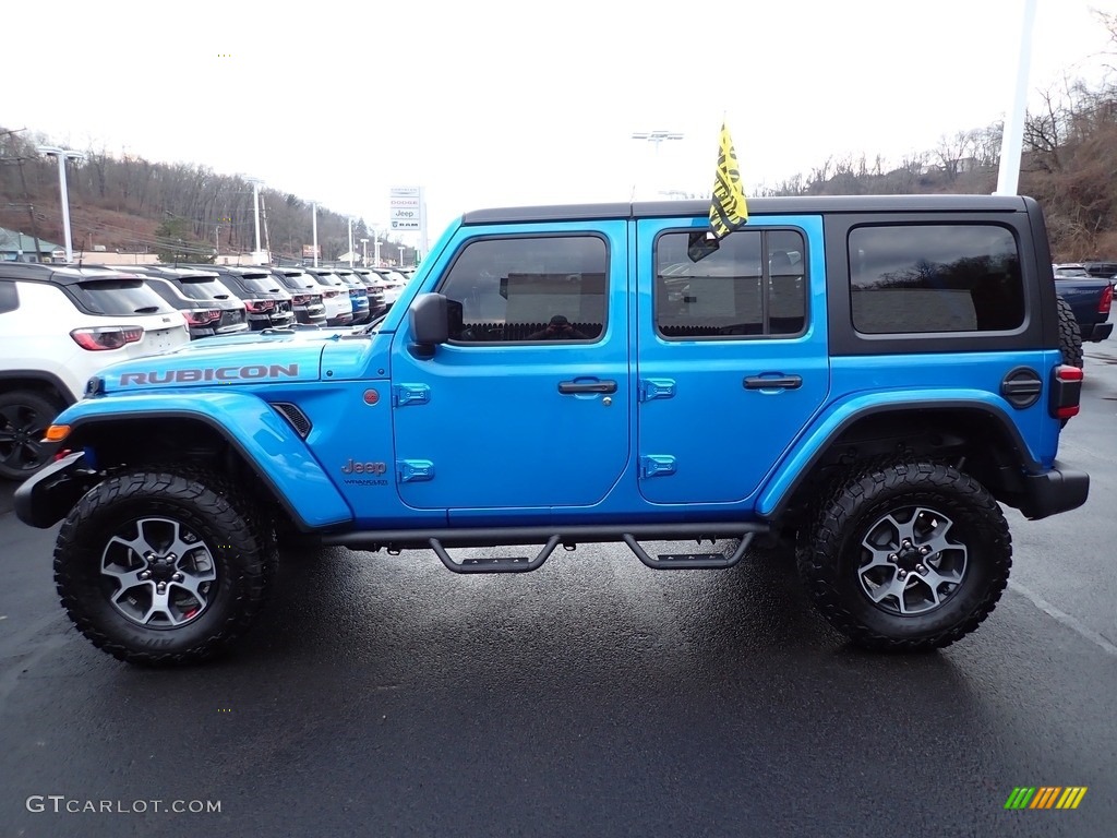 Hydro Blue Pearl 2022 Jeep Wrangler Unlimited Rubicon 4x4 Exterior Photo #145492167