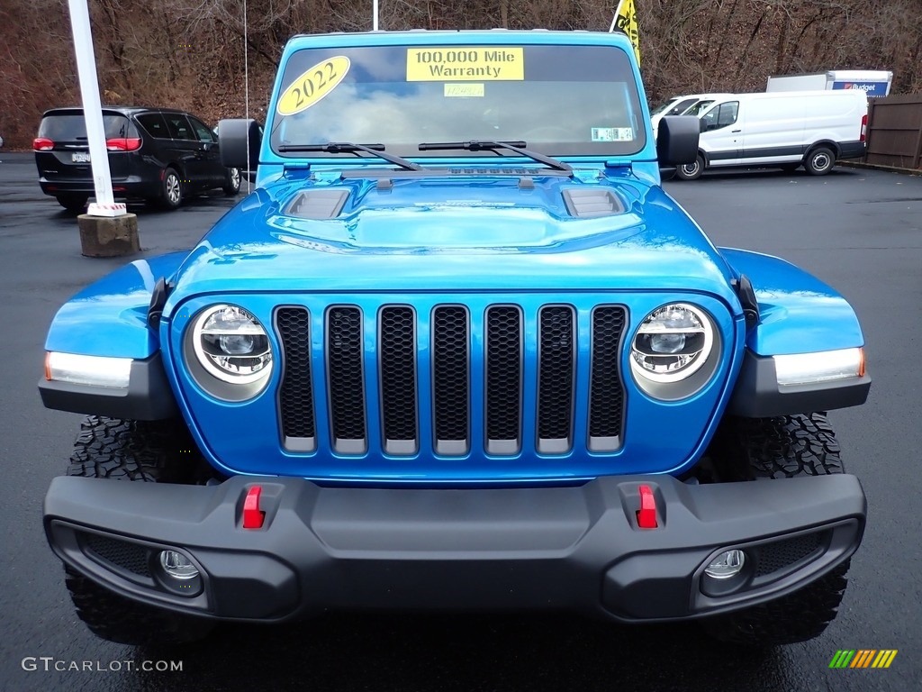Hydro Blue Pearl 2022 Jeep Wrangler Unlimited Rubicon 4x4 Exterior Photo #145492344