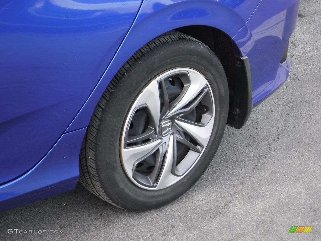 2019 Civic LX Sedan - Agean Blue Metallic / Black photo #3