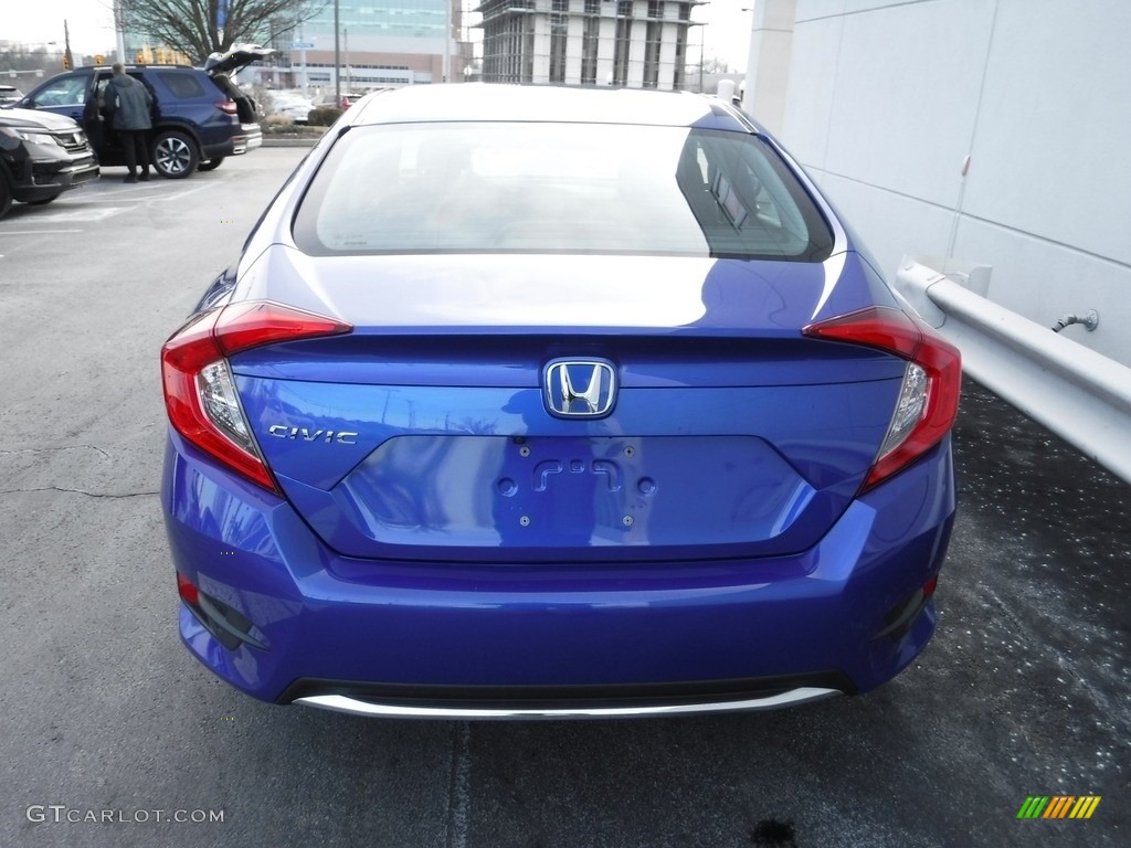 2019 Civic LX Sedan - Agean Blue Metallic / Black photo #7