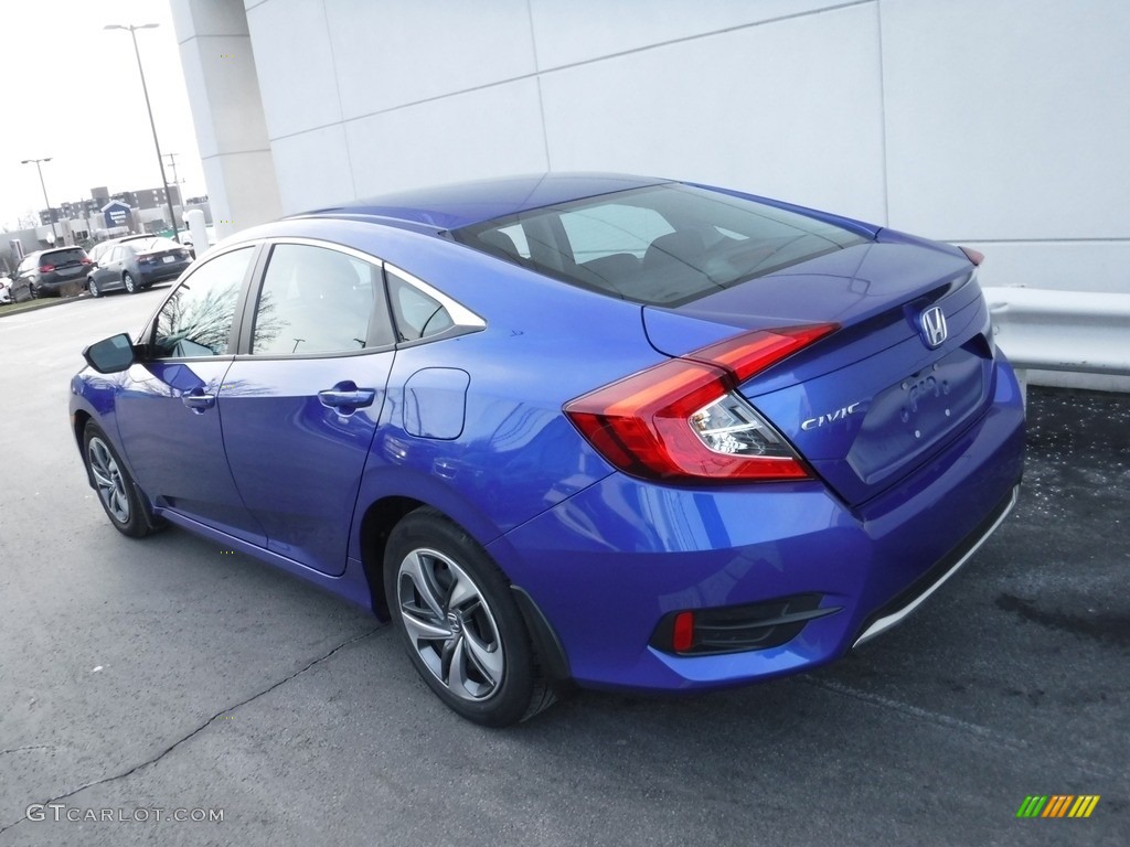 2019 Civic LX Sedan - Agean Blue Metallic / Black photo #8