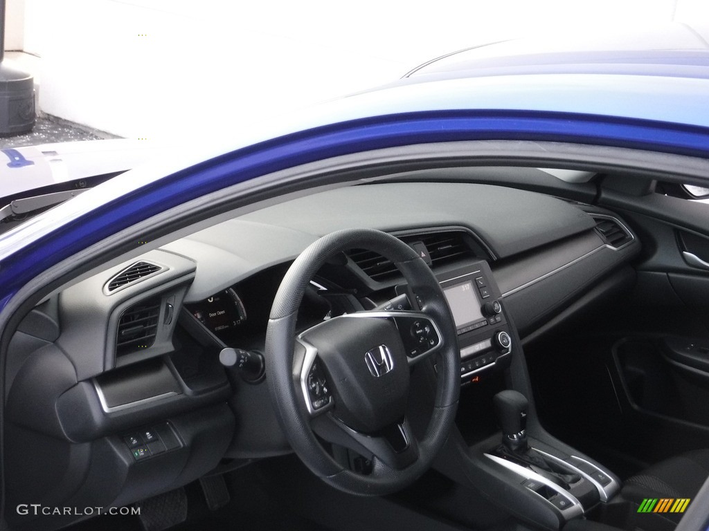 2019 Civic LX Sedan - Agean Blue Metallic / Black photo #10