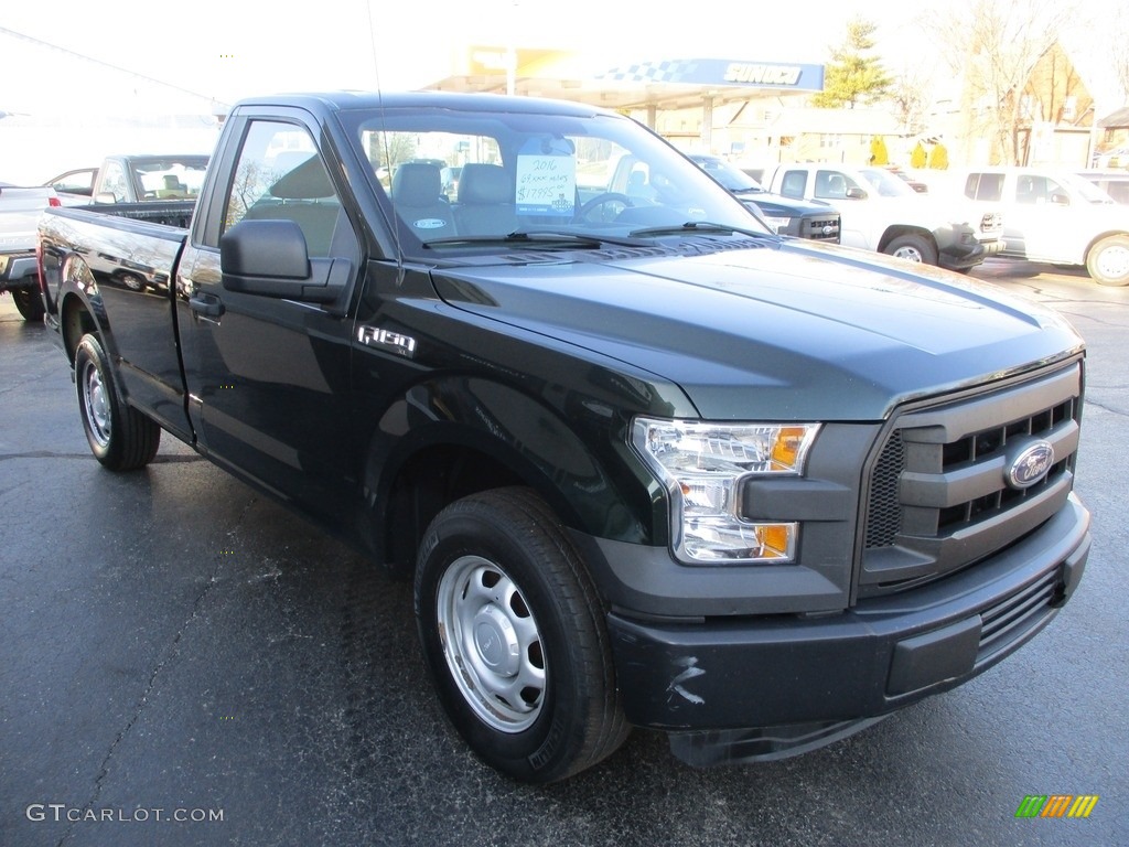 2016 F150 XL Regular Cab - Green Gem / Medium Earth Gray photo #5