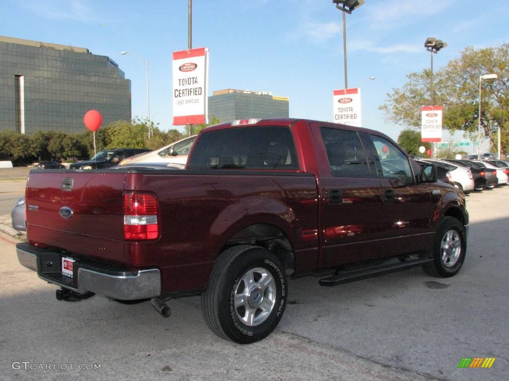 2004 F150 XLT SuperCrew - Dark Toreador Red Metallic / Dark Flint photo #4