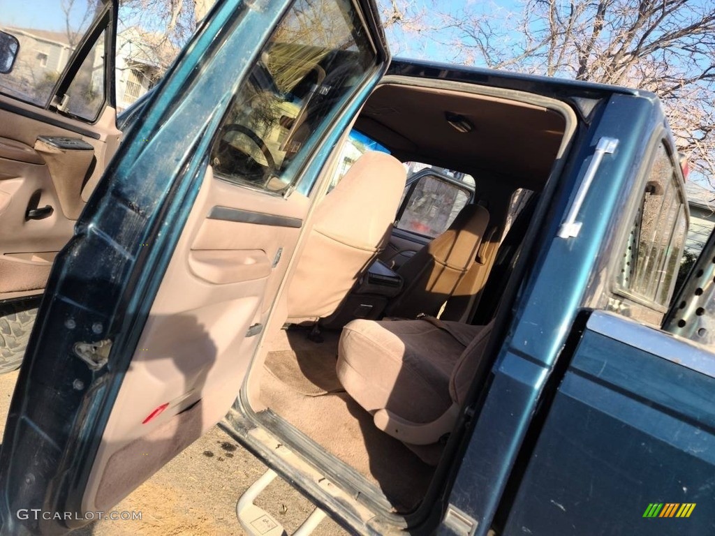 Beige Interior 1996 Ford F350 XL Crew Cab 4x4 Photo #145496112