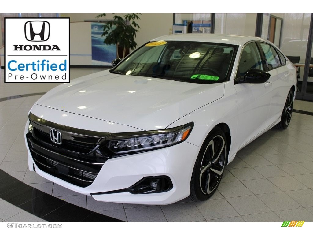 2021 Accord Sport SE - Platinum White Pearl / Black photo #1