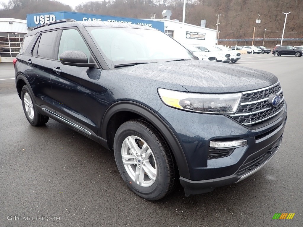 2022 Explorer XLT 4WD - Stone Blue Metallic / Ebony photo #2