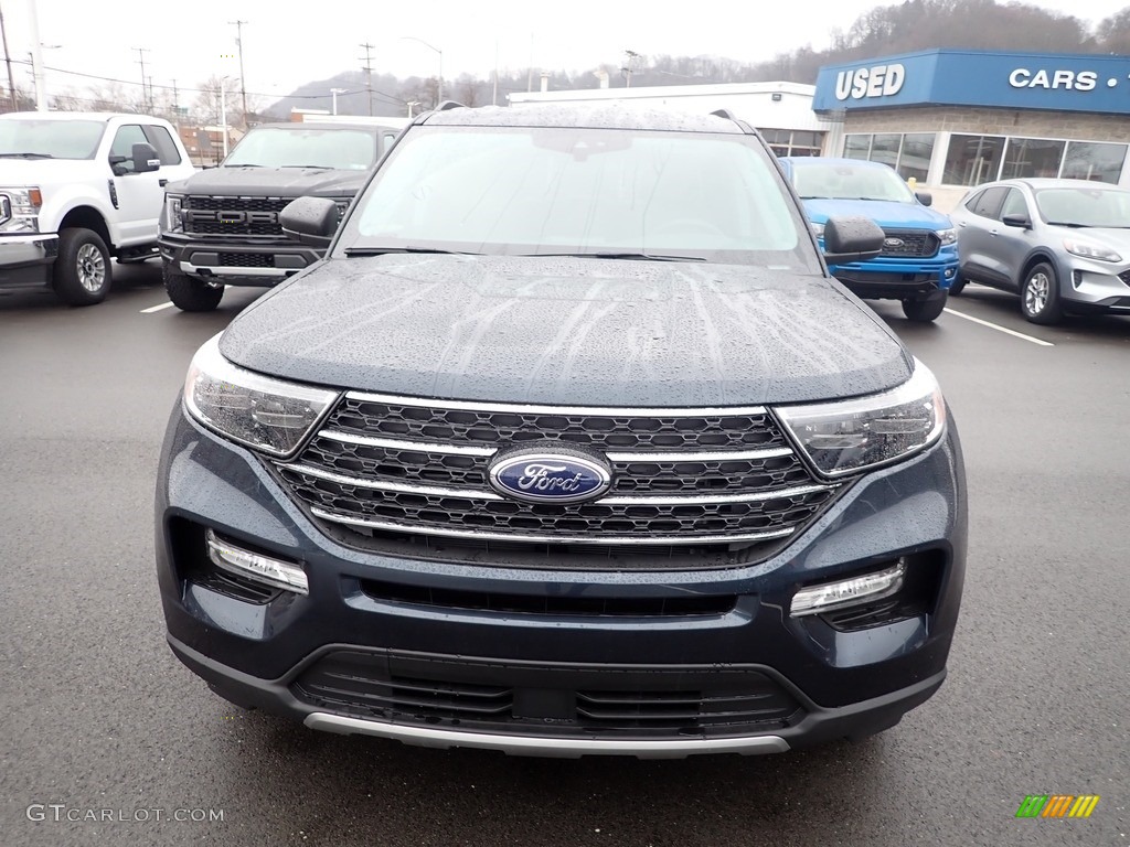 2022 Explorer XLT 4WD - Stone Blue Metallic / Ebony photo #3