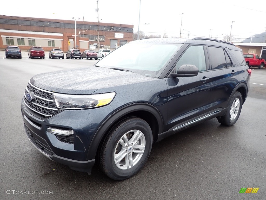 Stone Blue Metallic 2022 Ford Explorer XLT 4WD Exterior Photo
