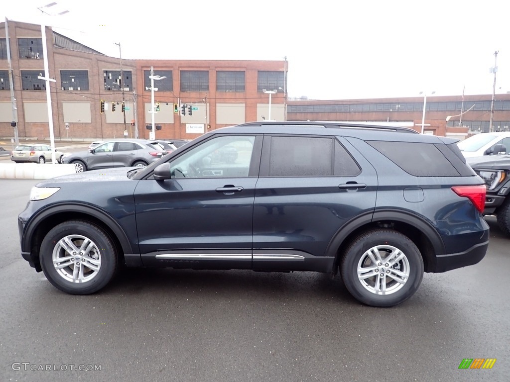Stone Blue Metallic 2022 Ford Explorer XLT 4WD Exterior Photo