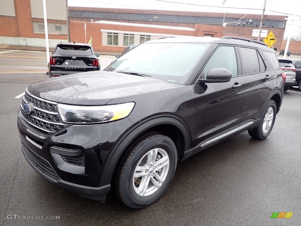 Agate Black Metallic 2022 Ford Explorer XLT 4WD Exterior Photo #145499199
