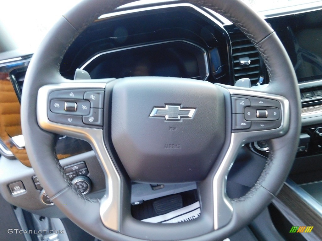 2022 Chevrolet Silverado 1500 RST Crew Cab 4x4 Jet Black Steering Wheel Photo #145499529