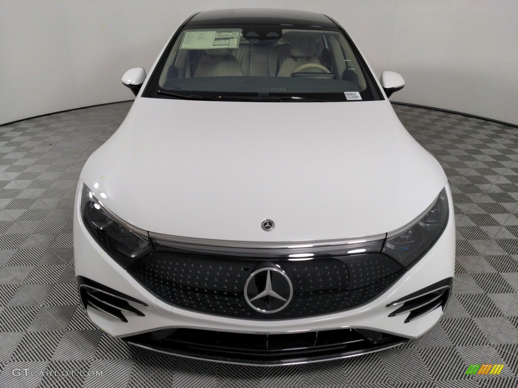 2023 EQS 450+ 4Matic Sedan - Polar White / Macchiato Beige/Space Gray photo #2