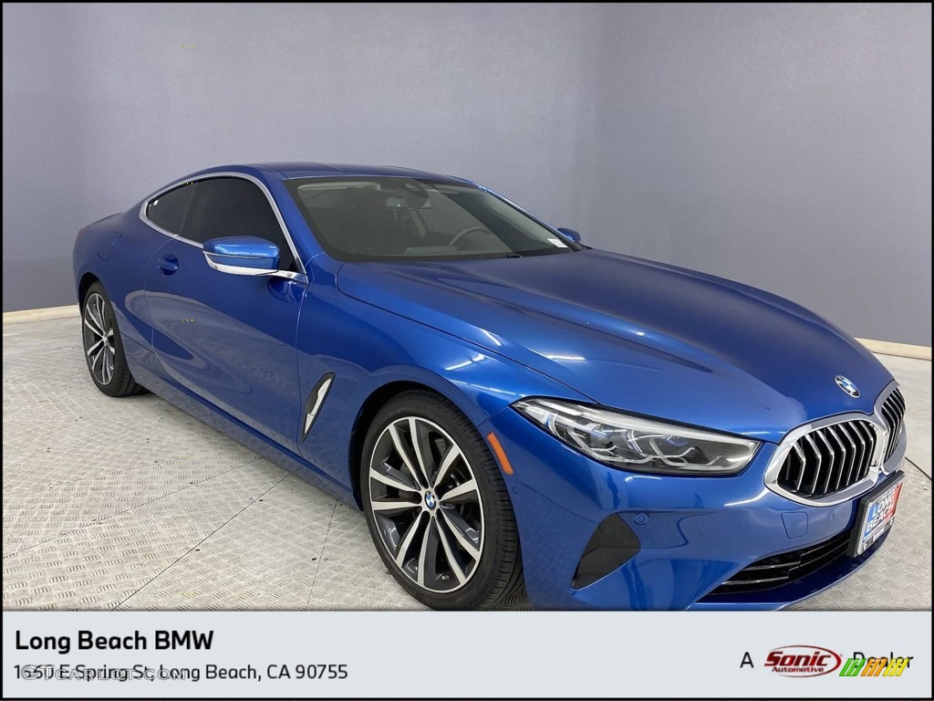 2020 8 Series 840i Coupe - Sonic Speed Blue / Black photo #1