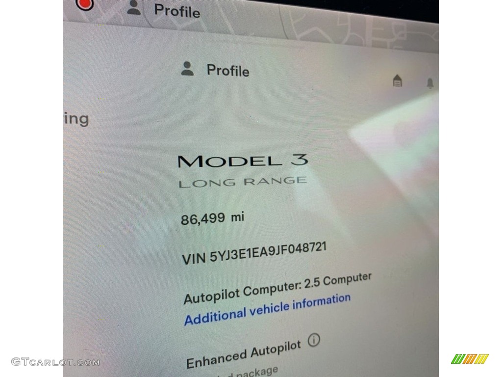 2018 Tesla Model 3 Long Range Info Tag Photo #145500391
