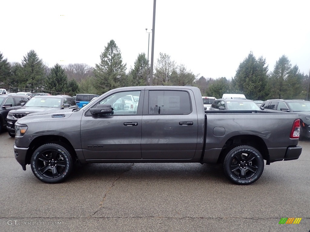 Granite Crystal Metallic 2023 Ram 1500 Big Horn Night Edition Crew Cab 4x4 Exterior Photo #145502170
