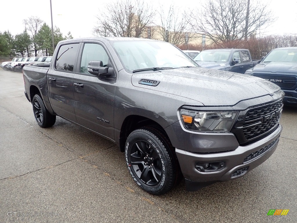 Granite Crystal Metallic 2023 Ram 1500 Big Horn Night Edition Crew Cab 4x4 Exterior Photo #145502266