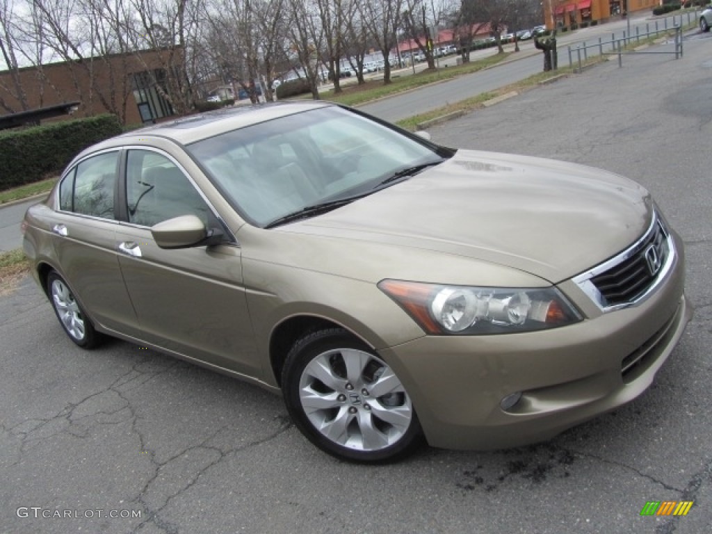 2009 Accord EX-L V6 Sedan - Bold Beige Metallic / Ivory photo #3