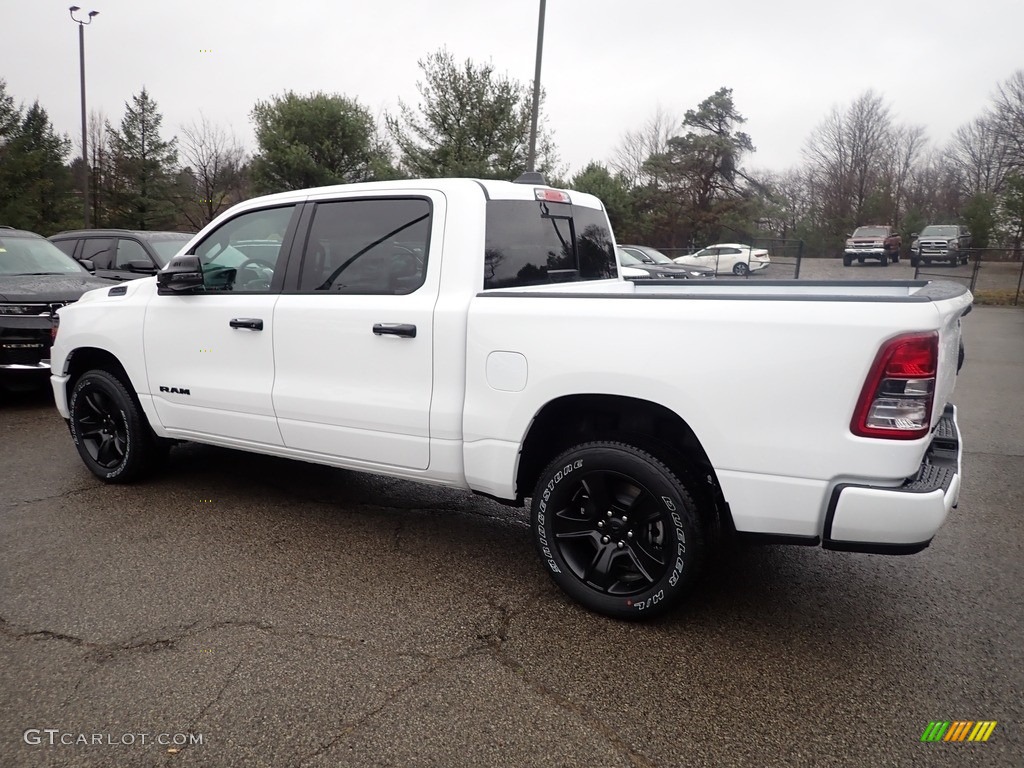 Bright White 2023 Ram 1500 Big Horn Night Edition Crew Cab 4x4 Exterior Photo #145502532